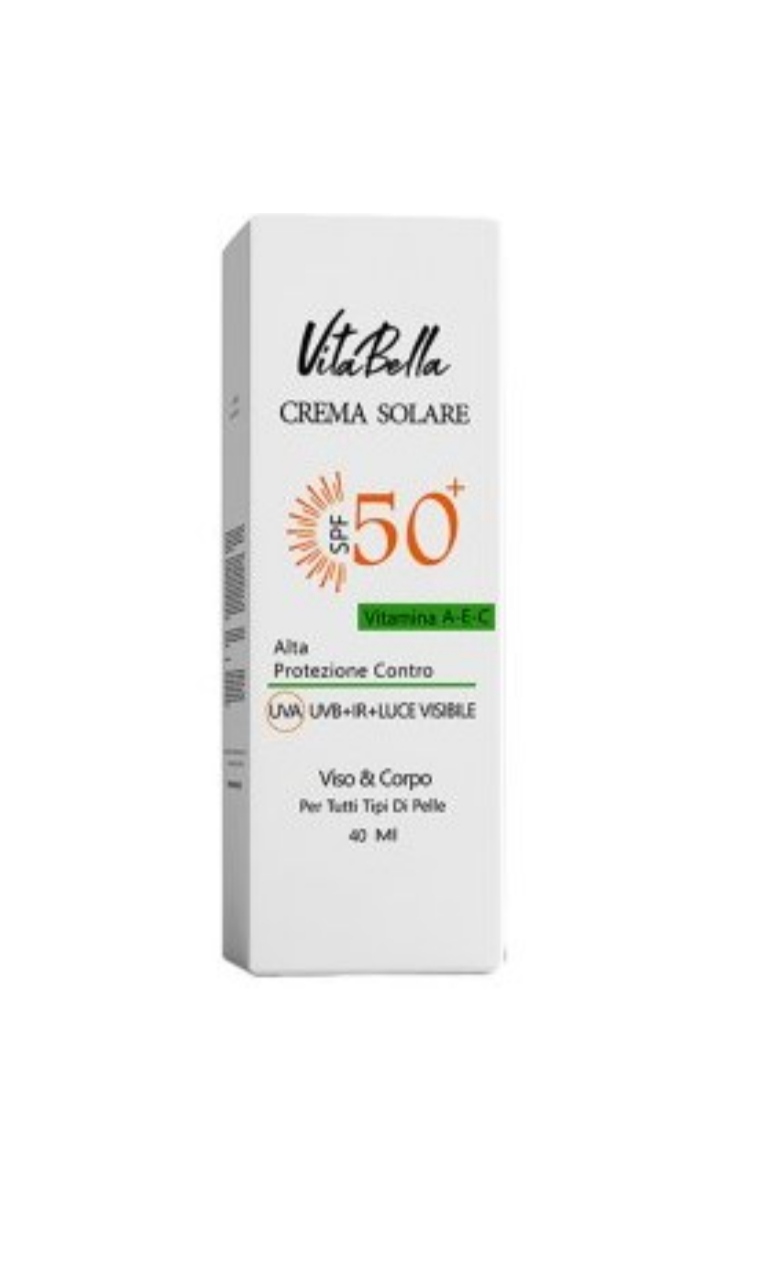 کرم ضد آفتاب SPF50 حجم 40 میلی_جلوگیری از پیری زودرس وچروک شدن برند ویتابلا